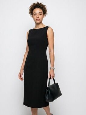 Elegant Black Sleeveless Dress by Tahari